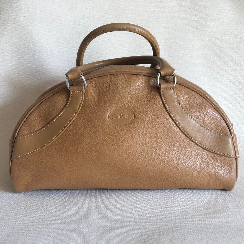 Longchamp Vintage Leather Bowler Bag - Purse